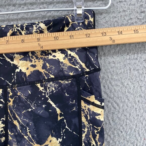 Constantly Varied Gear Leggings Womens Extra Small Black Gold Marble Capri CVG - Picture 8 of 11